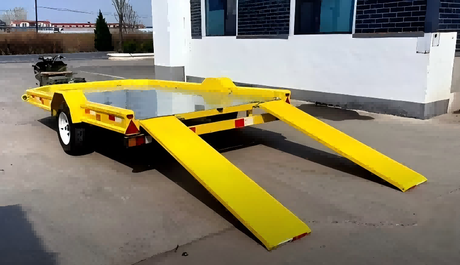 Remorcă cu platformă cu o singură axă de 1,5 tone