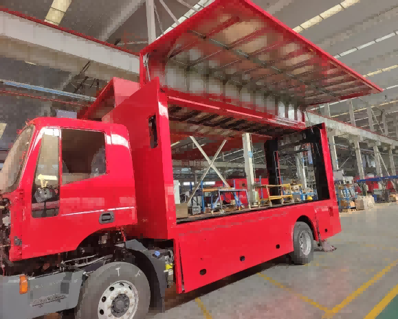Caroseria de camion uscată extensibilă cu un singur buton